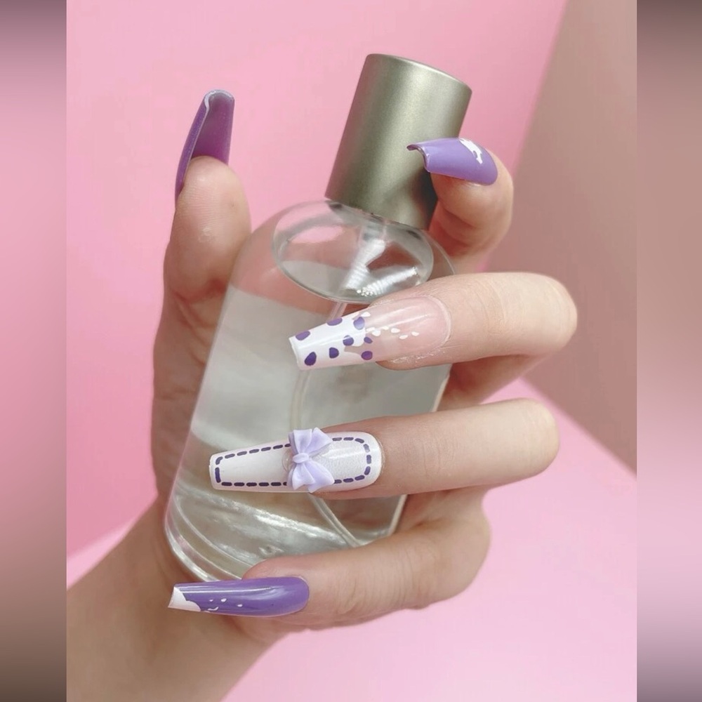 Coffin/Ballerina Shaped Press-On Nails
